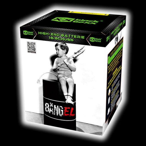Batteriefeuerwerk Bängel (20748) von Blackboxx mit 16-Schuss, 30 Sekunden Laufzeit und 344 Gramm NEM der Kategorie F2 online kaufen und bestellen im Feuerwerk-Shop Funkelfun. Günstiger Feuerwerkshop für Silvester. Hier Angebot sichern!