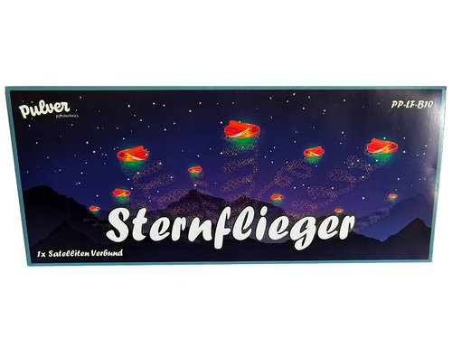 Vögel Sternflieger (10er Feuervögel Verbund) (PP-LF-B10) von Pulver mit 10-Schuss, Sekunden Laufzeit und 29 Gramm NEM der Kategorie F2 online kaufen und bestellen im Feuerwerk-Shop Funkelfun. Günstiger Feuerwerkshop für Silvester. Hier Angebot sichern!
