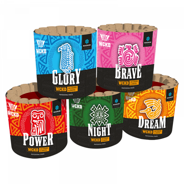 Batteriefeuerwerk-Spar-Paket WCKD Winners (0468) von Broekhoff mit 75-Schuss, Sekunden Laufzeit und 534 Gramm NEM der Kategorie F2 online kaufen und bestellen im Feuerwerk-Shop Funkelfun. Günstiger Feuerwerkshop für Silvester. Hier Angebot sichern!