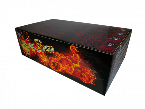 Verbundfeuerwerk Only the Brave (ER-180-30-1) von Pyro Specials mit 180-Schuss, 105 Sekunden Laufzeit und 3971 Gramm NEM der Kategorie F2 online kaufen und bestellen im Feuerwerk-Shop Funkelfun. Günstiger Feuerwerkshop für Silvester. Hier Angebot sichern!