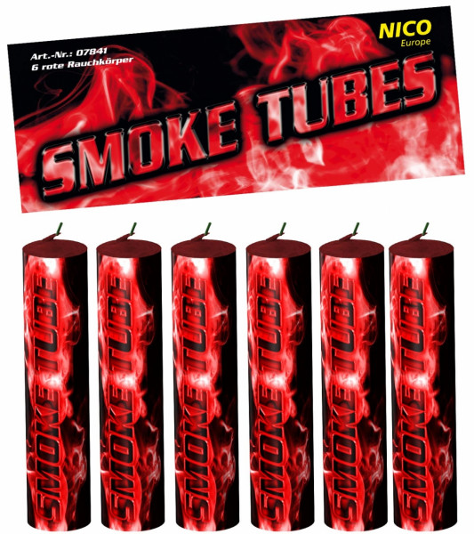 Feuerwerk Smoke Tubes Rot von Nico online kaufen im Feuerwerkshop Funkelfun