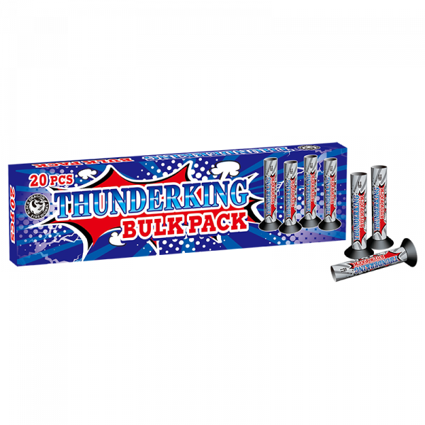 Bombenrohr Thunderking Bulkpack (Crackling) (VC540) von Broekhoff mit 20-Schuss, 8 Sekunden Laufzeit und 88 Gramm NEM der Kategorie F2 online kaufen und bestellen im Feuerwerk-Shop Funkelfun. Günstiger Feuerwerkshop für Silvester. Hier Angebot sichern!