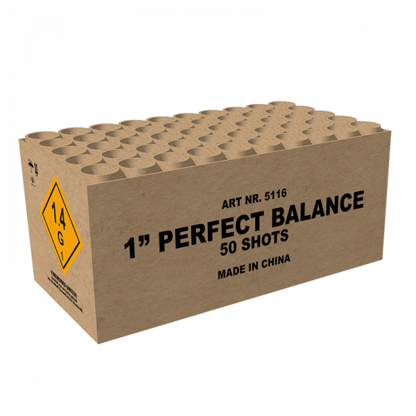 Verbundfeuerwerk 1.0" Perfect Balance (5116) von Broekhoff mit 50-Schuss, 29 Sekunden Laufzeit und 693 Gramm NEM der Kategorie F2 online kaufen und bestellen im Feuerwerk-Shop Funkelfun. Günstiger Feuerwerkshop für Silvester. Hier Angebot sichern!