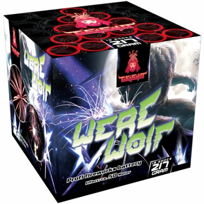 Feuerwerk Werewolf Pinkaufstig mit Crackling Spinnen von Geisha online kaufen im Feuerwerkshop Funkelfun