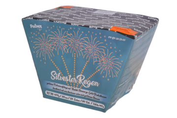 Batteriefeuerwerk Silvester Regen (PP-BF-30-25-01) von Pulver mit 25-Schuss, 30 Sekunden Laufzeit und 475 Gramm NEM der Kategorie F2 online kaufen und bestellen im Feuerwerk-Shop Funkelfun. Günstiger Feuerwerkshop für Silvester. Hier Angebot sichern!