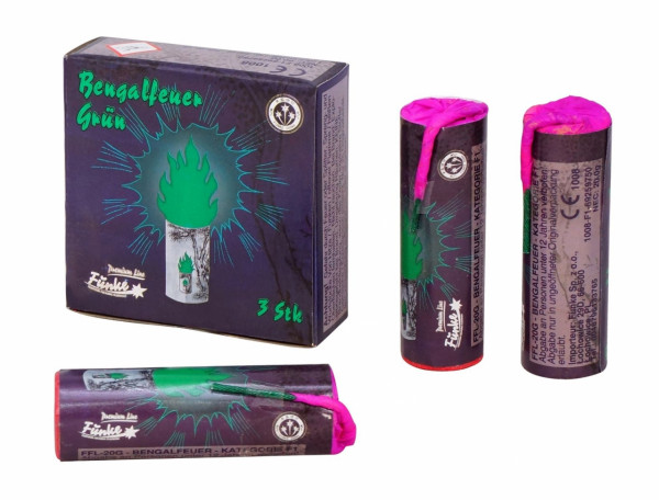 Bengalfeuer Grün, Funke