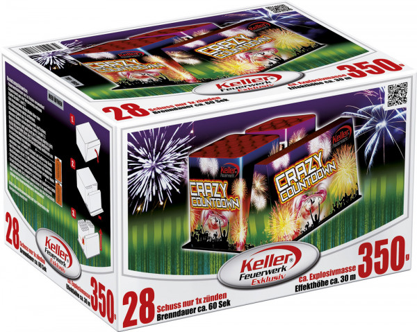 Feuerwerk Crazy Countdown 25 Schuss Ve von Keller online kaufen im Feuerwerkshop Funkelfun