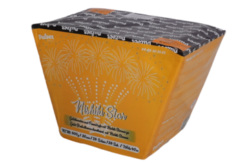 Batteriefeuerwerk Nishiki Star (PP-BF-30-25-02) von Pulver mit 25-Schuss, 35 Sekunden Laufzeit und 500 Gramm NEM der Kategorie F2 online kaufen und bestellen im Feuerwerk-Shop Funkelfun. Günstiger Feuerwerkshop für Silvester. Hier Angebot sichern!