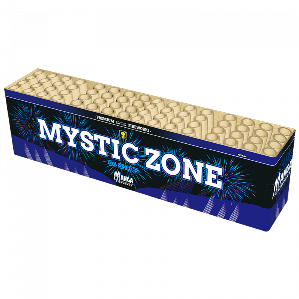 Verbundfeuerwerk Mystic Zone (0640) von Broekhoff mit 64-Schuss, 40 Sekunden Laufzeit und 800 Gramm NEM der Kategorie F2 online kaufen und bestellen im Feuerwerk-Shop Funkelfun. Günstiger Feuerwerkshop für Silvester. Hier Angebot sichern!