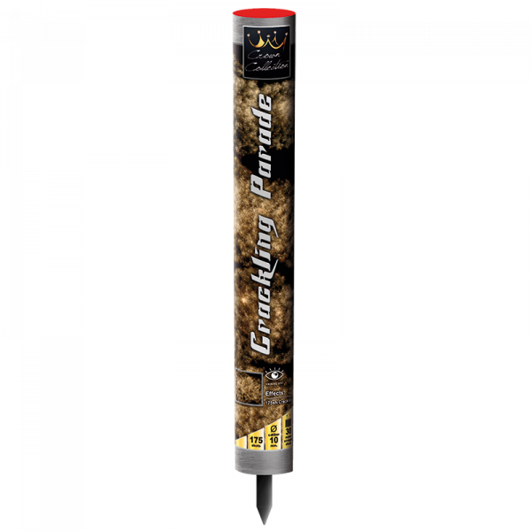 Römische Lichter RK Crackling Parade (940158) von Broekhoff mit 175-Schuss, 35 Sekunden Laufzeit und 119 Gramm NEM der Kategorie F2 online kaufen und bestellen im Feuerwerk-Shop Funkelfun. Günstiger Feuerwerkshop für Silvester. Hier Angebot sichern!