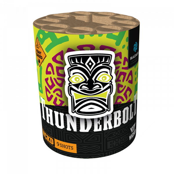 Bombenrohr Thunderbolt 1 plus 1 gratis! (0441) von Broekhoff mit 9-Schuss, 3 Sekunden Laufzeit und 54 Gramm NEM der Kategorie F2 online kaufen und bestellen im Feuerwerk-Shop Funkelfun. Günstiger Feuerwerkshop für Silvester. Hier Angebot sichern!