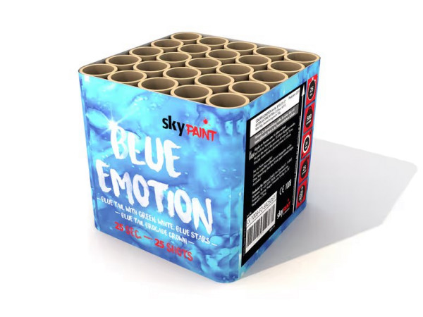 Batteriefeuerwerk Blue Emotions (SP10-015-17) von FireEvent mit 25-Schuss, 25 Sekunden Laufzeit und 500 Gramm NEM der Kategorie F2 online kaufen und bestellen im Feuerwerk-Shop Funkelfun. Günstiger Feuerwerkshop für Silvester. Hier Angebot sichern!