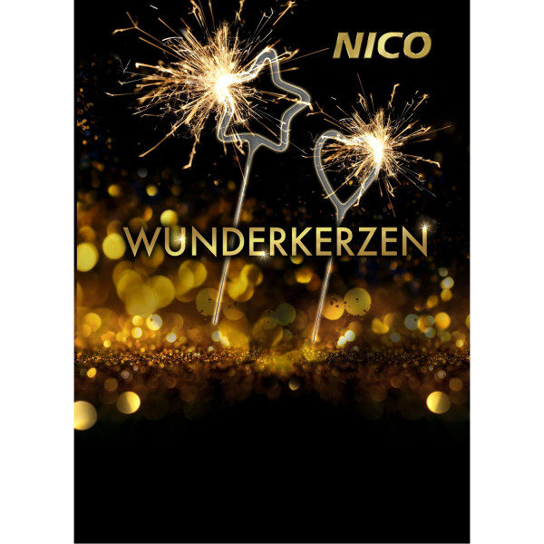 Symbol-Wunderkerzen Herz/Stern