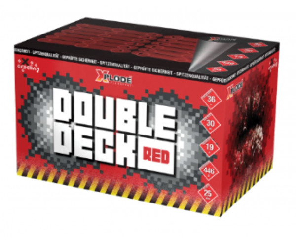 Feuerwerk Double Deck Red, 36-Schuss XXL Fächer-Batterie von Xplode online kaufen im Feuerwerkshop Funkelfun