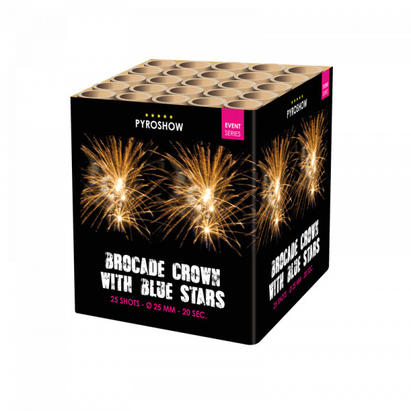 Brocade Crown with Blue Stars