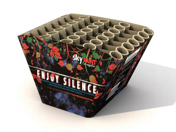 Batteriefeuerwerk Enjoy Silence (SP10-021-19) von FireEvent mit 35-Schuss, 30 Sekunden Laufzeit und 500 Gramm NEM der Kategorie F2 online kaufen und bestellen im Feuerwerk-Shop Funkelfun. Günstiger Feuerwerkshop für Silvester. Hier Angebot sichern!
