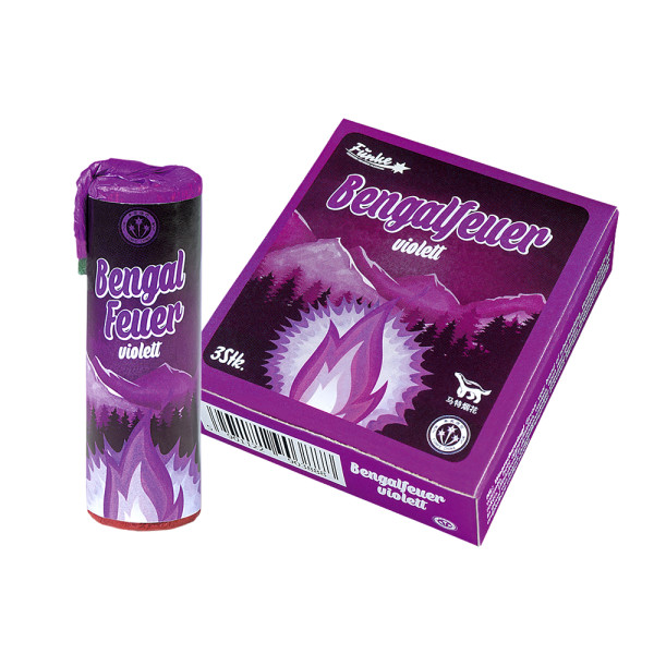 Bengalfeuer Bengalfeuer Violett (FFL-20P) von Funke mit 3-Schuss, 50 Sekunden Laufzeit und 60 Gramm NEM der Kategorie F1 online kaufen und bestellen im Feuerwerk-Shop Funkelfun. Günstiger Feuerwerkshop für Silvester. Hier Angebot sichern!