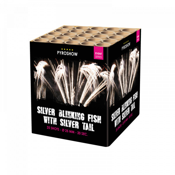 Silver Blinking Fish with Silver Tail