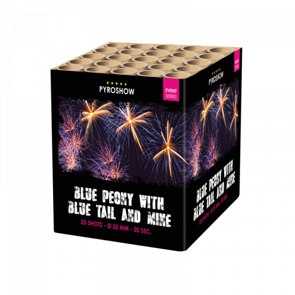 Blue Peony with Blue Tail and Mine