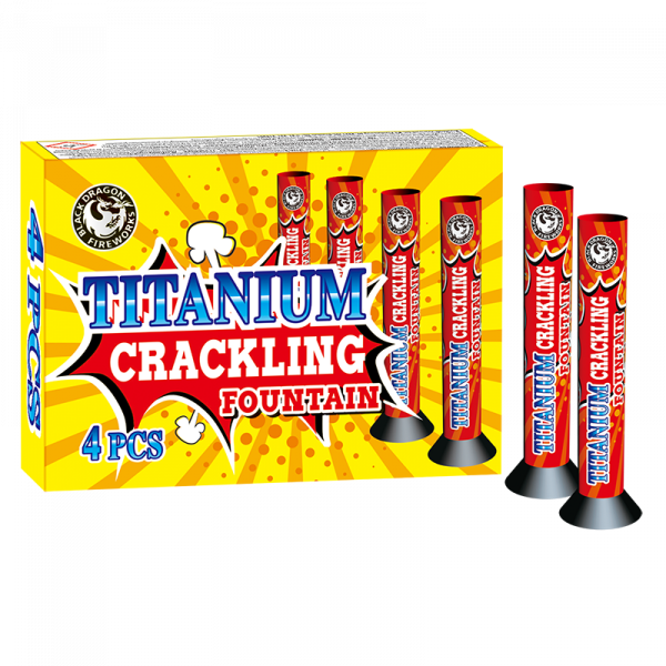 Fontäne Titanium Crackling Fountain (VC171) von Broekhoff mit 4-Schuss, 16 Sekunden Laufzeit und 72 Gramm NEM der Kategorie online kaufen und bestellen im Feuerwerk-Shop Funkelfun. Günstiger Feuerwerkshop für Silvester. Hier Angebot sichern!